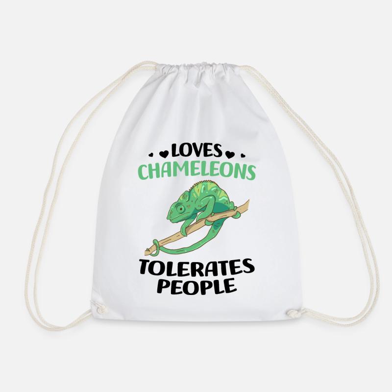 Chameleon - Drawstring Bag - white