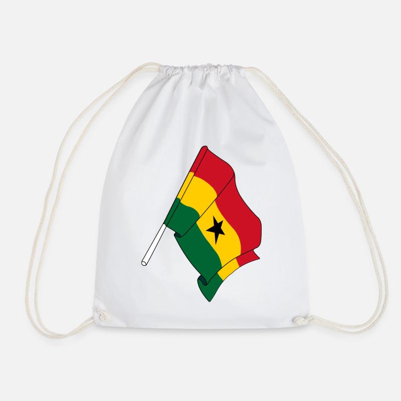 Flagge Ghana - Turnbeutel - Weiß