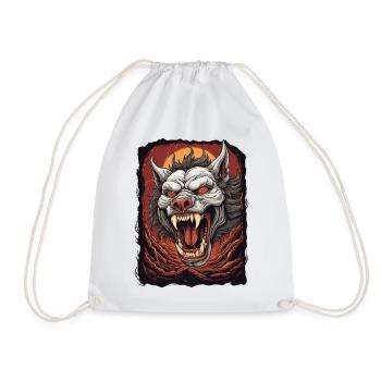 Chien démon de l'enfer - Sac de sport léger - blanc - Devant