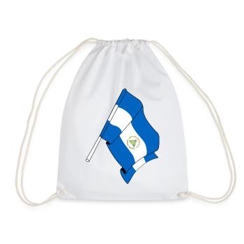 Flagge Nicaragua - Turnbeutel - Weiß - Vorne