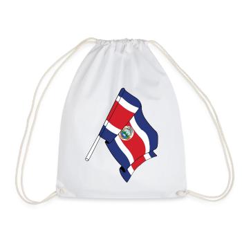 Flag Costa rica - Drawstring Bag - white - Front