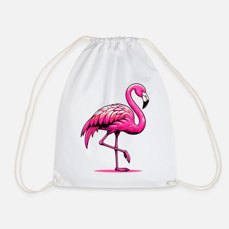 Flamingo - Turnbeutel - Weiß