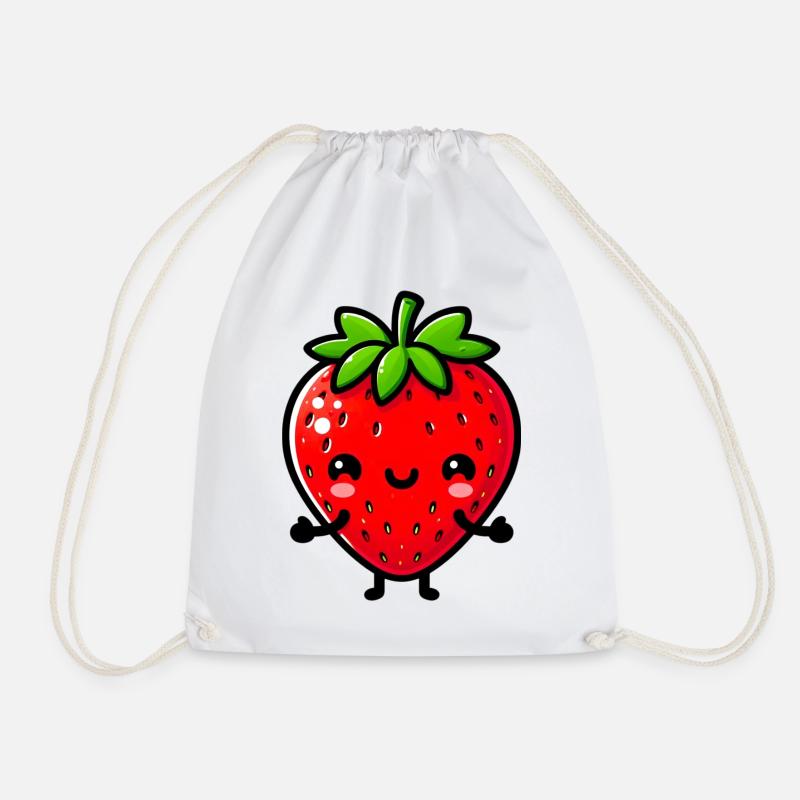 Erdbeeren Erdbeeren - Turnbeutel - Weiß