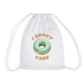 I DONUT CARE - Turnbeutel - Weiß - Vorne