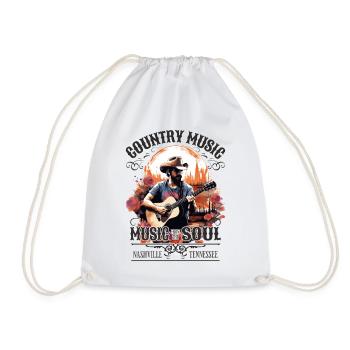 Musique country Guitare Guitariste Chanteur Vintage - Sac de sport léger - blanc - Devant