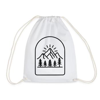 Mountain - Drawstring Bag - white - Front