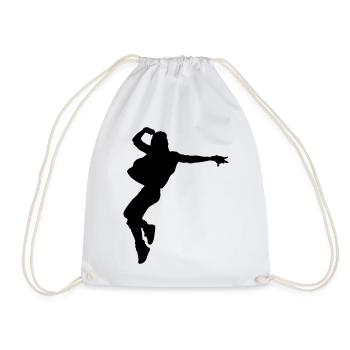 B-Girl Silhouette – Breakdance Style - Drawstring Bag - white - Front