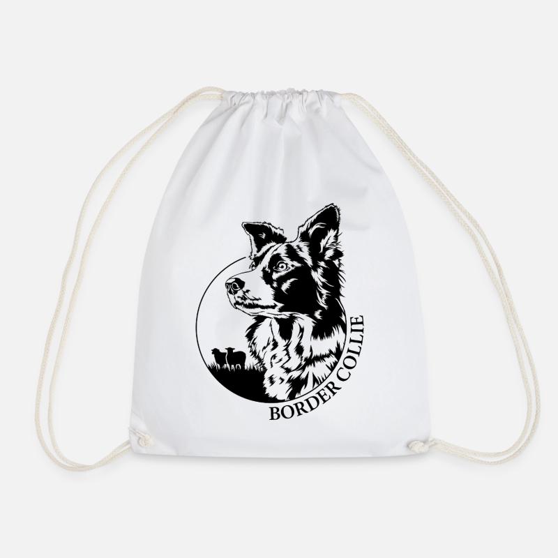 Working Border Collie Portrait Hund Hunde Wilsigns - Turnbeutel - Weiß