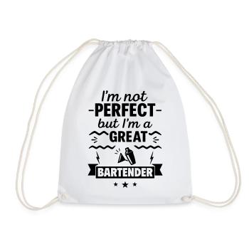 Pas parfait mais un super barman - Sac de sport léger - blanc - Devant
