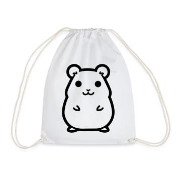 Hamster - Turnbeutel - Weiß - Vorne