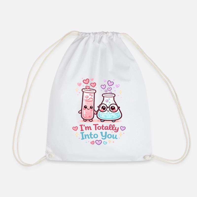 Totally Into You Beaker Duo - Drawstring Bag - white