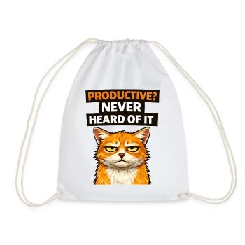 Sarkastisches Katzen-Produktivitätszitat-Meme - Turnbeutel - Weiß - Vorne