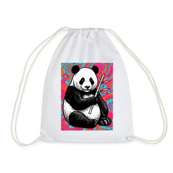 panda - Sac de sport léger - blanc - Devant