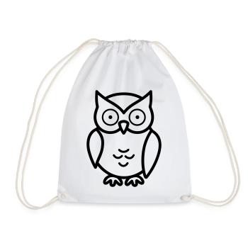 chouette - Sac de sport léger - blanc - Devant