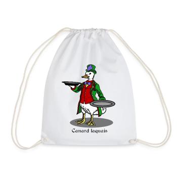 Canard laquais - humour cuisine et jeu de mots - Sac de sport léger - blanc - Devant