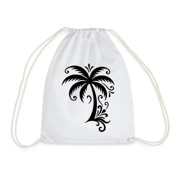 Plage icône des palmiers - Sac de sport léger - blanc - Devant