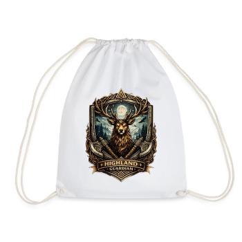 Crête du Cerf Gardien des Highlands - Sac de sport léger - blanc - Devant