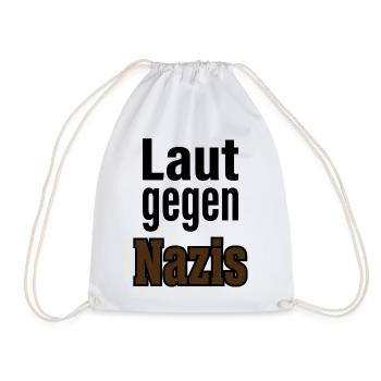 Laut Gegen Nazis – Statement  - Turnbeutel - Weiß - Vorne