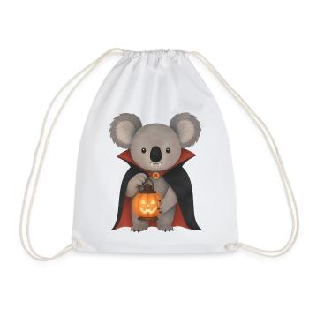 Vampirkoala und Kürbislaterne - Turnbeutel - Weiß - Vorne