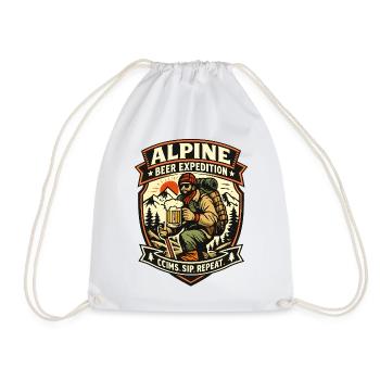 Alpine Bier Expedition - Turnbeutel - Weiß - Vorne