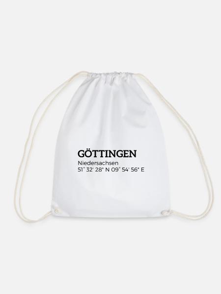 Göttingen Niedersachsen Koordinaten - Turnbeutel - Weiß