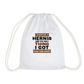 Hernie-Chirurgie nur Sache, die ich Geschenk erhielt - Turnbeutel - Weiß - Vorne