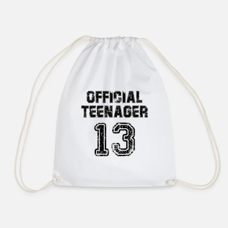 13. Geburtstag Geschenk - Turnbeutel - Weiß