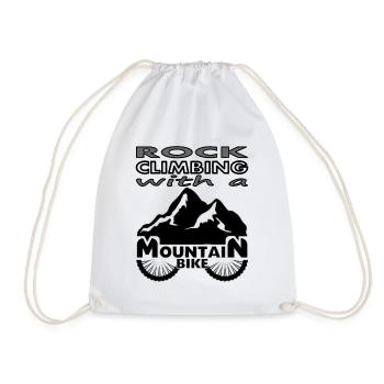 Bergsteigen Mountain bike Klettern Geschenkidee - Turnbeutel - Weiß - Vorne