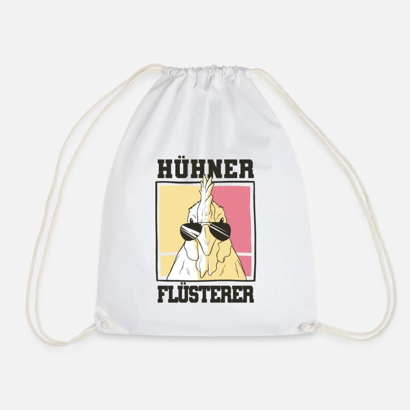Hühnerflüsterer Bauer Landwirt Retro Cool - Turnbeutel - Weiß