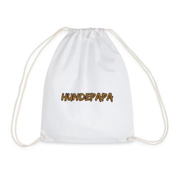 Hundepapa Brush Design Hundeliebhaber - Turnbeutel - Weiß - Vorne