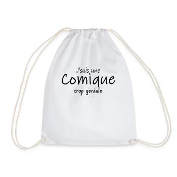 J'suis une comique trop géniale cadeau humour - Sac de sport léger - blanc - Devant