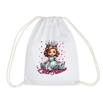 Princess with crown and princess dress - Drawstring Bag - white - Front
