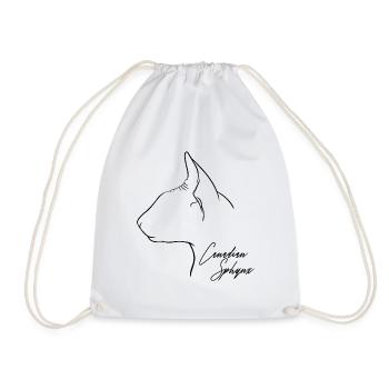 Canadian Sphynx Profile Cats Cat Wilsigns - Drawstring Bag - white - Front