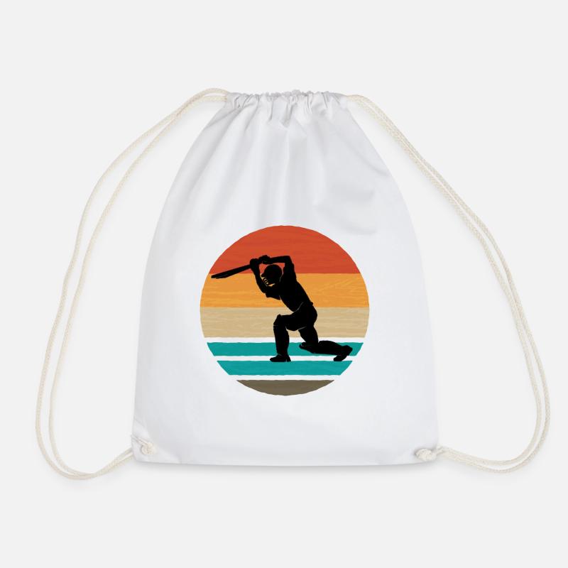 Cricket Helmet Cricket Team Cricket Fan Gift - Drawstring Bag - white