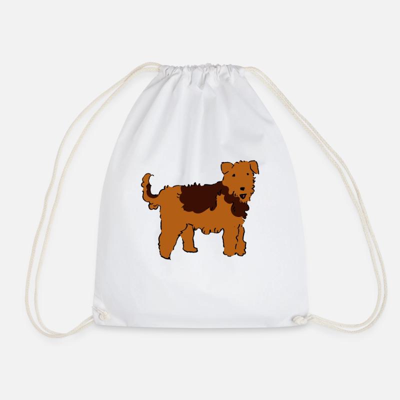 Airedale Terrier - Turnbeutel - Weiß