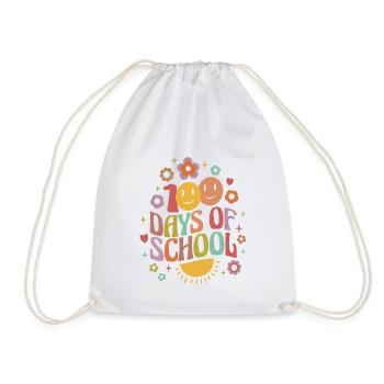 100 jours d’école - Sac de sport léger - blanc - Devant