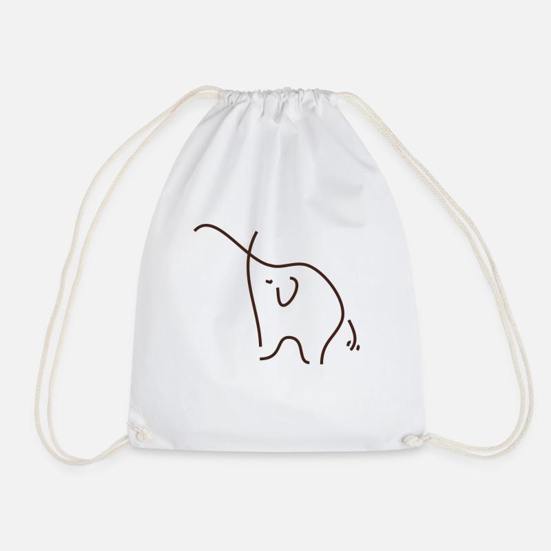 Elefant - Turnbeutel - Weiß