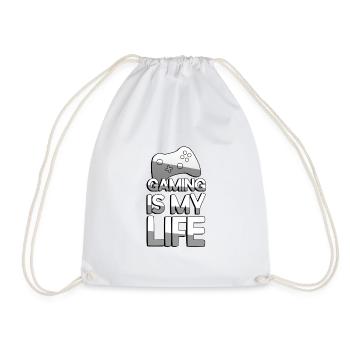 GAMING IS MY LIFE + Contrôleur - Jeux - Sac de sport léger - blanc - Devant