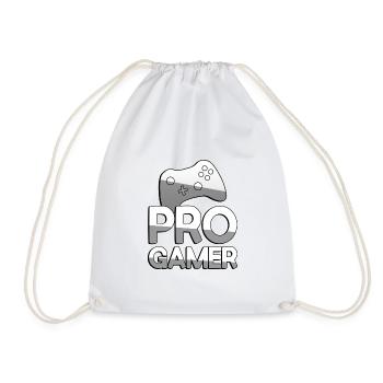 PRO GAMER + Controller - Gaming - Turnbeutel - Weiß - Vorne