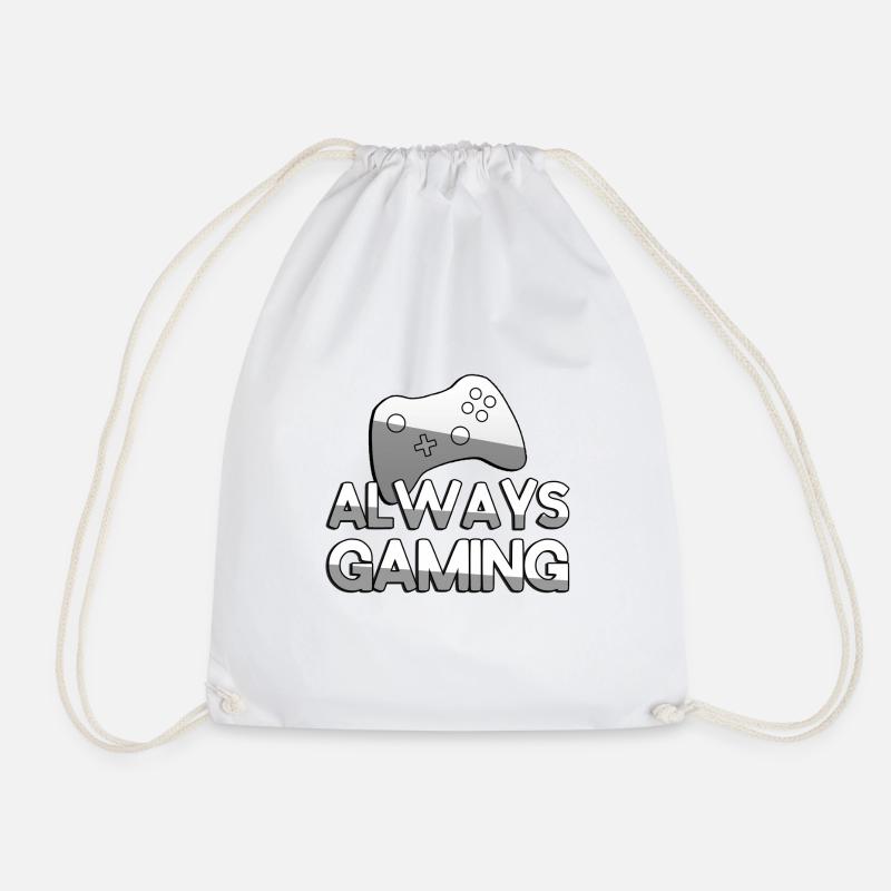 ALWAYS GAMING + Controller - Gaming - Turnbeutel - Weiß