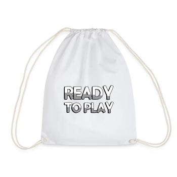 READY TO PLAY - Gaming - Drawstring Bag - white - Front