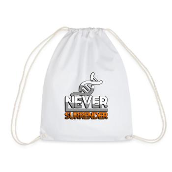 NEVER SURRENDER (Orange) + DNA - Gaming - Turnbeutel - Weiß - Vorne