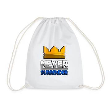 NEVER SURRENDER (Bleu) + King Crown - Jeux - Sac de sport léger - blanc - Devant