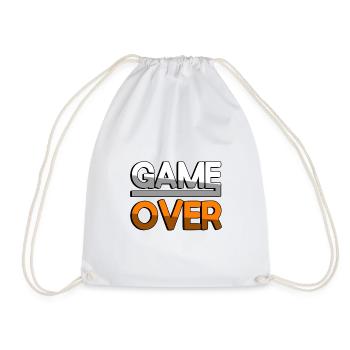 GAME OVER (Orange) - Gaming - Drawstring Bag - white - Front