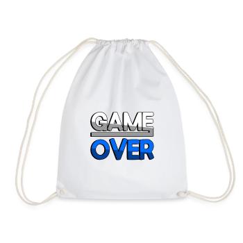 GAME OVER (Blue) - Gaming - Drawstring Bag - white - Front