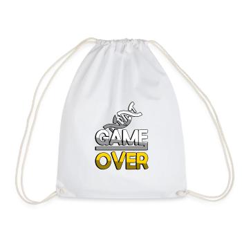 GAME OVER (Gelb) + DNA - Gaming - Turnbeutel - Weiß - Vorne