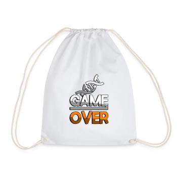 GAME OVER (Orange) + DNA - Gaming - Turnbeutel - Weiß - Vorne