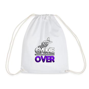 GAME OVER (Lila) + DNA - Gaming - Turnbeutel - Weiß - Vorne