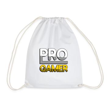 PRO GAMER (Gelb) - Gaming - Turnbeutel - Weiß - Vorne