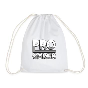PRO GAMER (Weiß) - Gaming - Turnbeutel - Weiß - Vorne